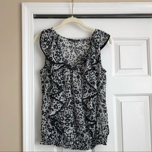 Dressy leopard print top